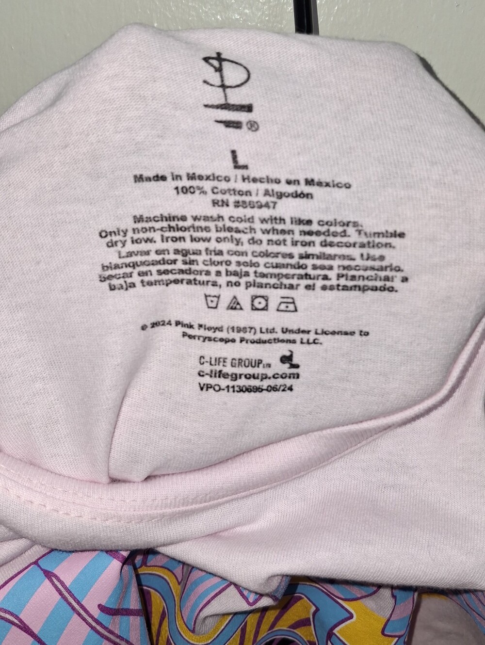Pink Floyd Graphic T-Shirt Pink All Seeing Eye Scarab 100% Cotton NWOT XL UNISEX - Picture 5 of 8